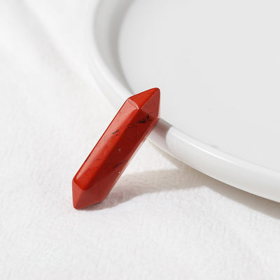 Olivenorma Natural Crystal Double Pointed Column Chakra Gemstone Decoration - Red Jasper - image 19