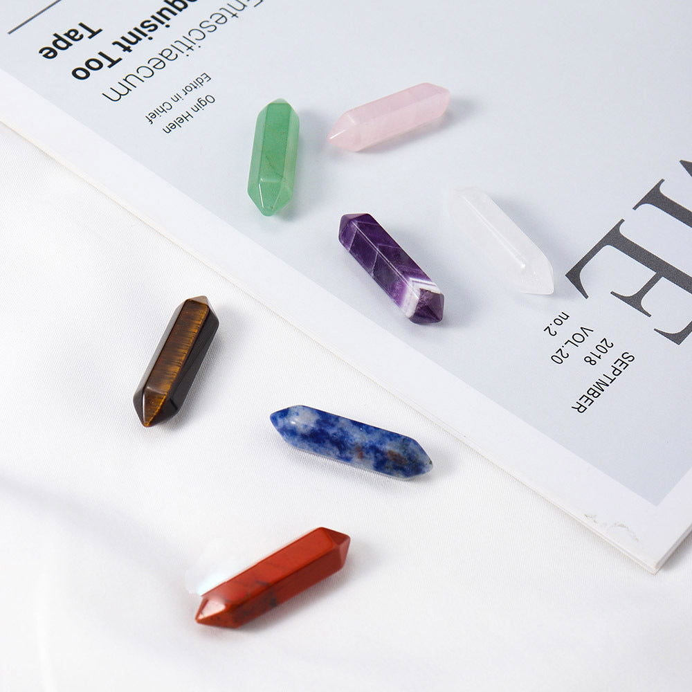 Olivenorma Natural Crystal Double Pointed Column Chakra Gemstone Decoration - image 30