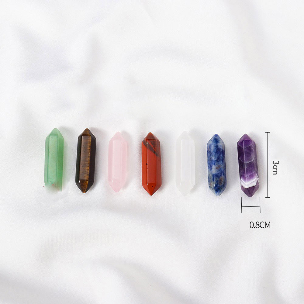 Olivenorma Natural Crystal Double Pointed Column Chakra Gemstone Decoration