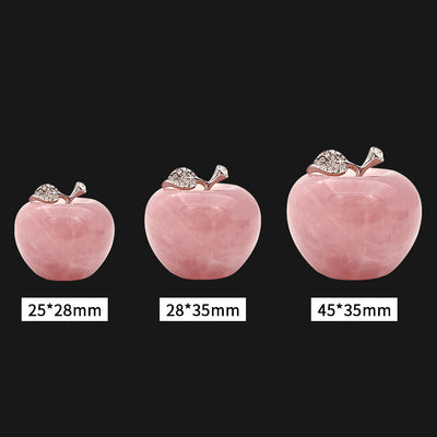 Olivenorma Christmas Eve Natural Stone Apple Carving Gemstone Decoration