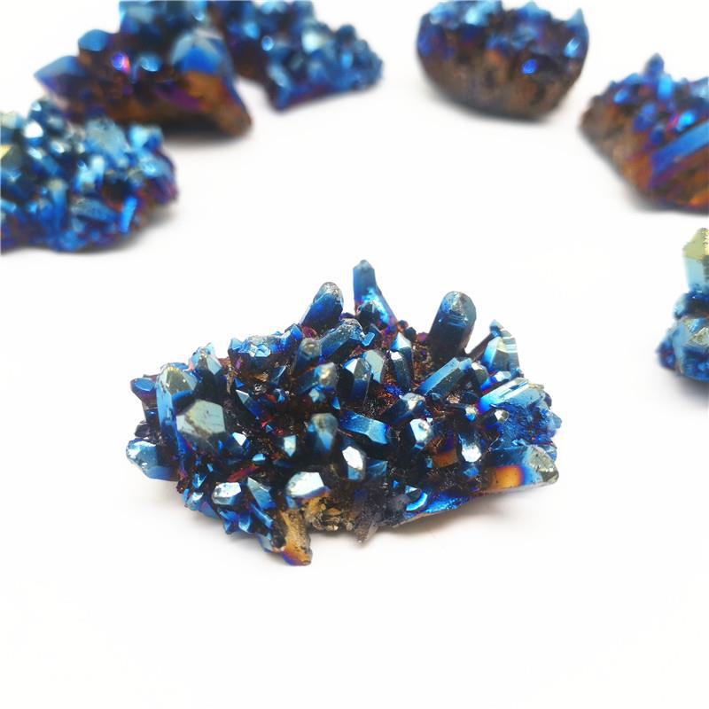 Olivenorma Natural Titanium Aura Quartz Crystal Cluster Gemstone Decoration - image 10