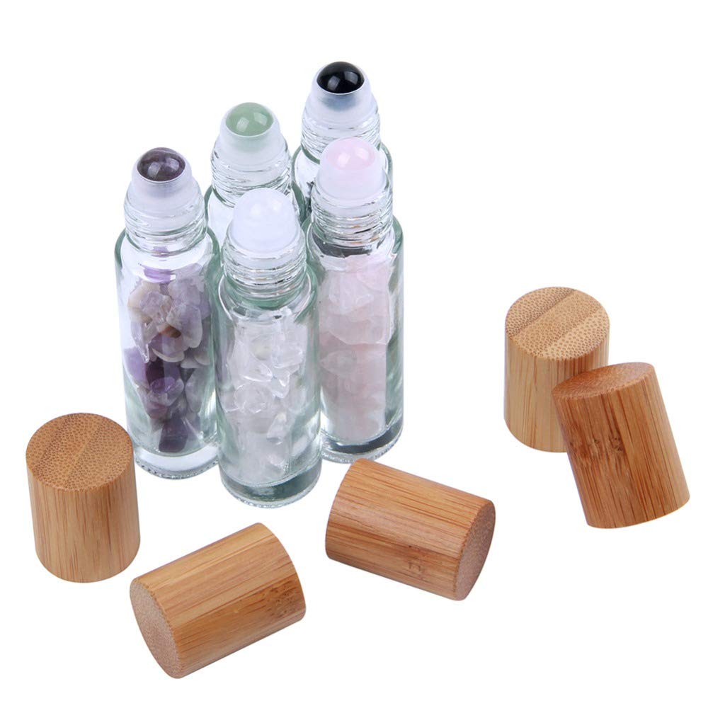 Olivenorma 10ml Gemstone Roller Bottle Healing Crystal Decoration