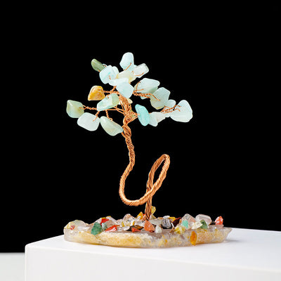 Olivenorma 1pc Money Tree Copper Wire Wrapped Feng Shui Tree