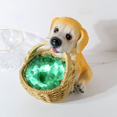 Olivenorma Natural Crystal Gravel Dog Shaped Night Crystal Lamp