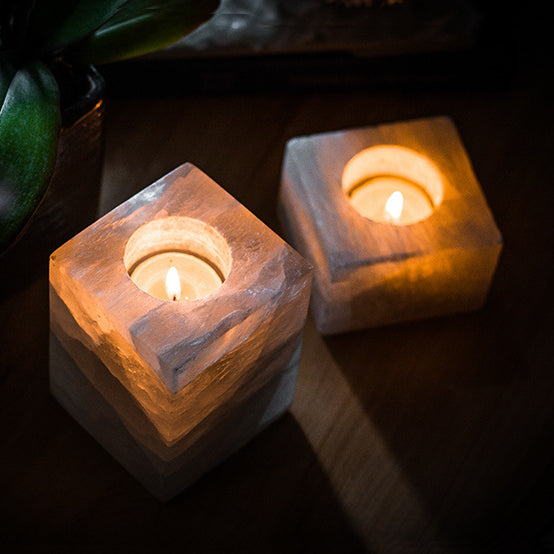 Olivenorma Sugar Cube Gypsum Mineral Candle Holder