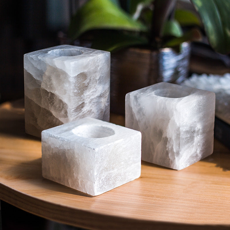 Olivenorma Sugar Cube Gypsum Mineral Candle Holder