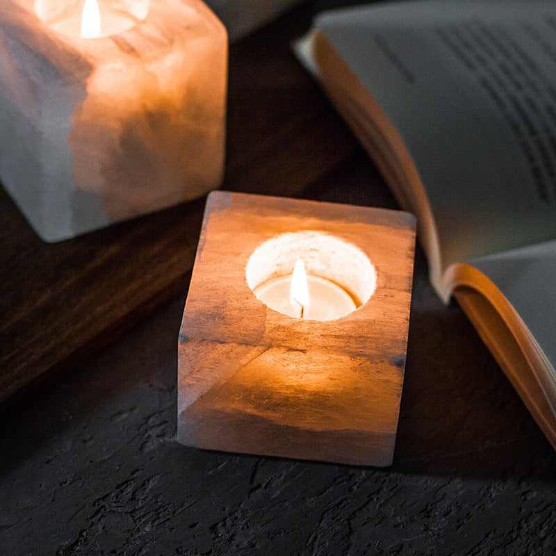 Olivenorma Sugar Cube Gypsum Mineral Candle Holder