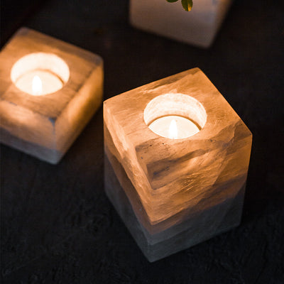 Olivenorma Sugar Cube Gypsum Mineral Candle Holder