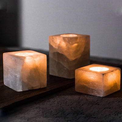 Olivenorma Sugar Cube Gypsum Mineral Candle Holder