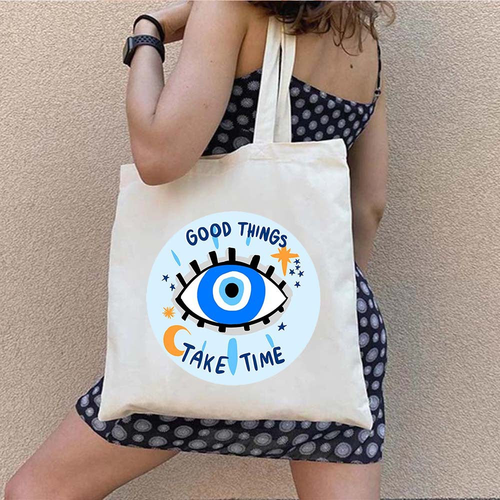 Olivenorma Graffiti Greek Evil Eye Bag