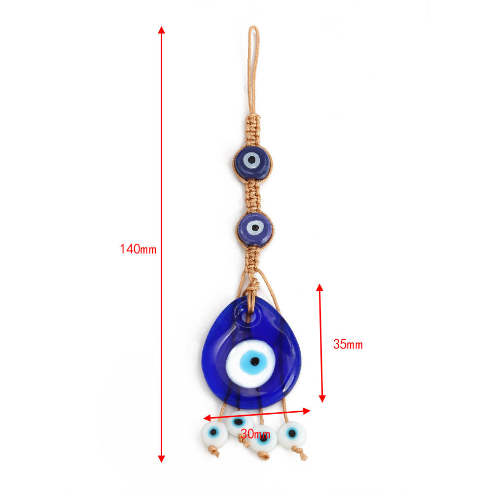 Olivenorma Blue Glass Evil Eye Car Pendant Ornament