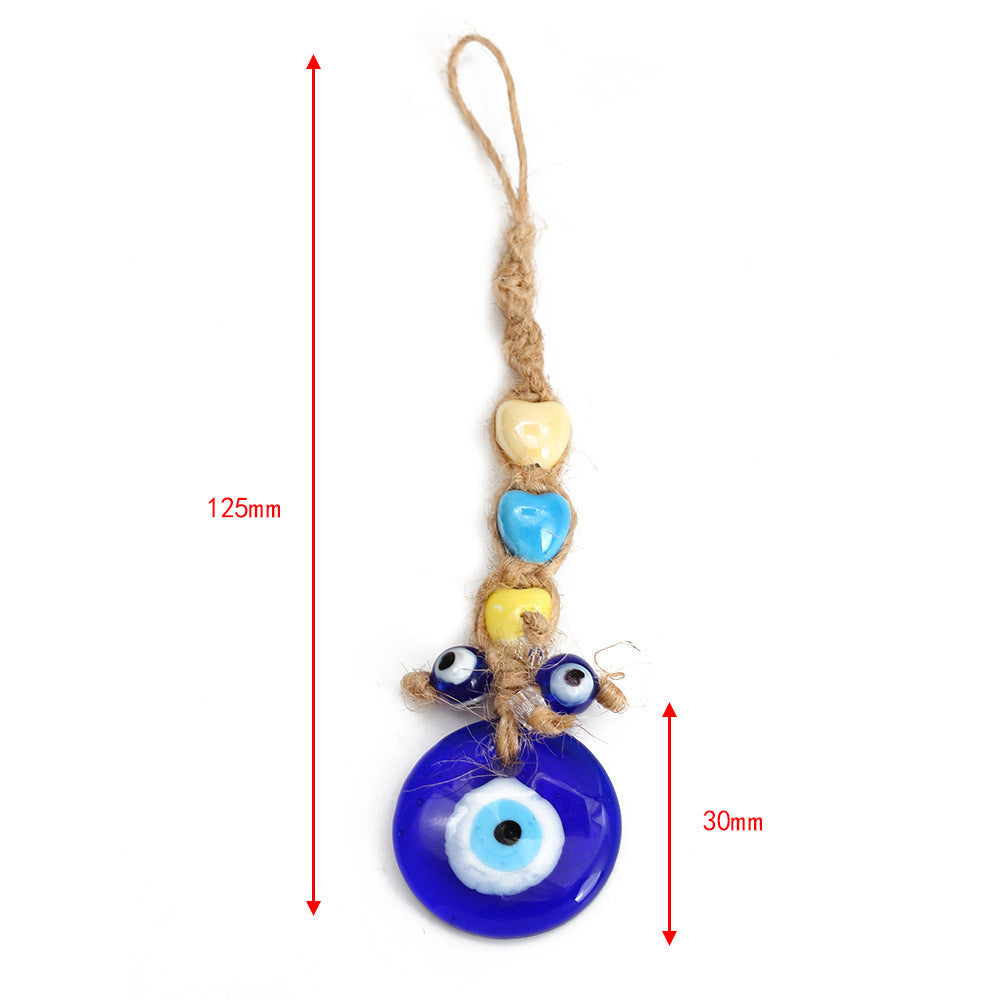 Olivenorma Blue Glass Evil Eye Car Pendant Ornament