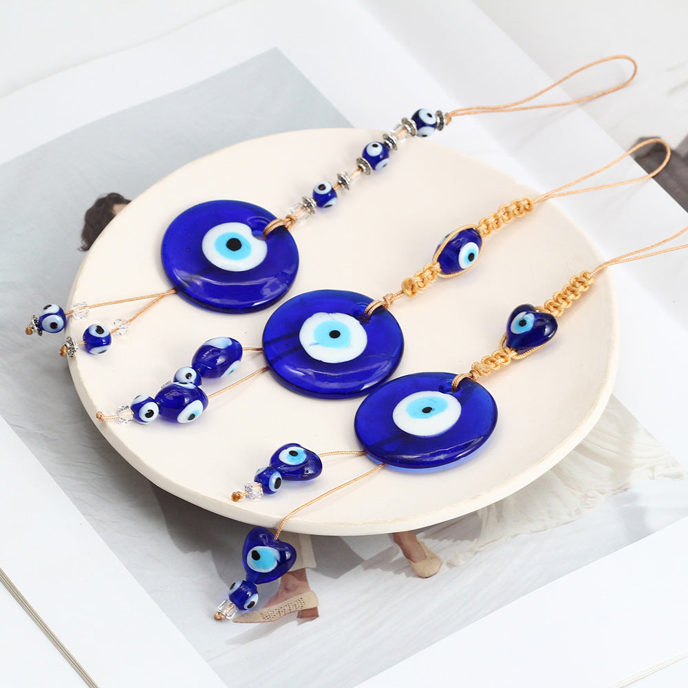 Olivenorma Blue Glass Evil Eye Car Pendant Ornament