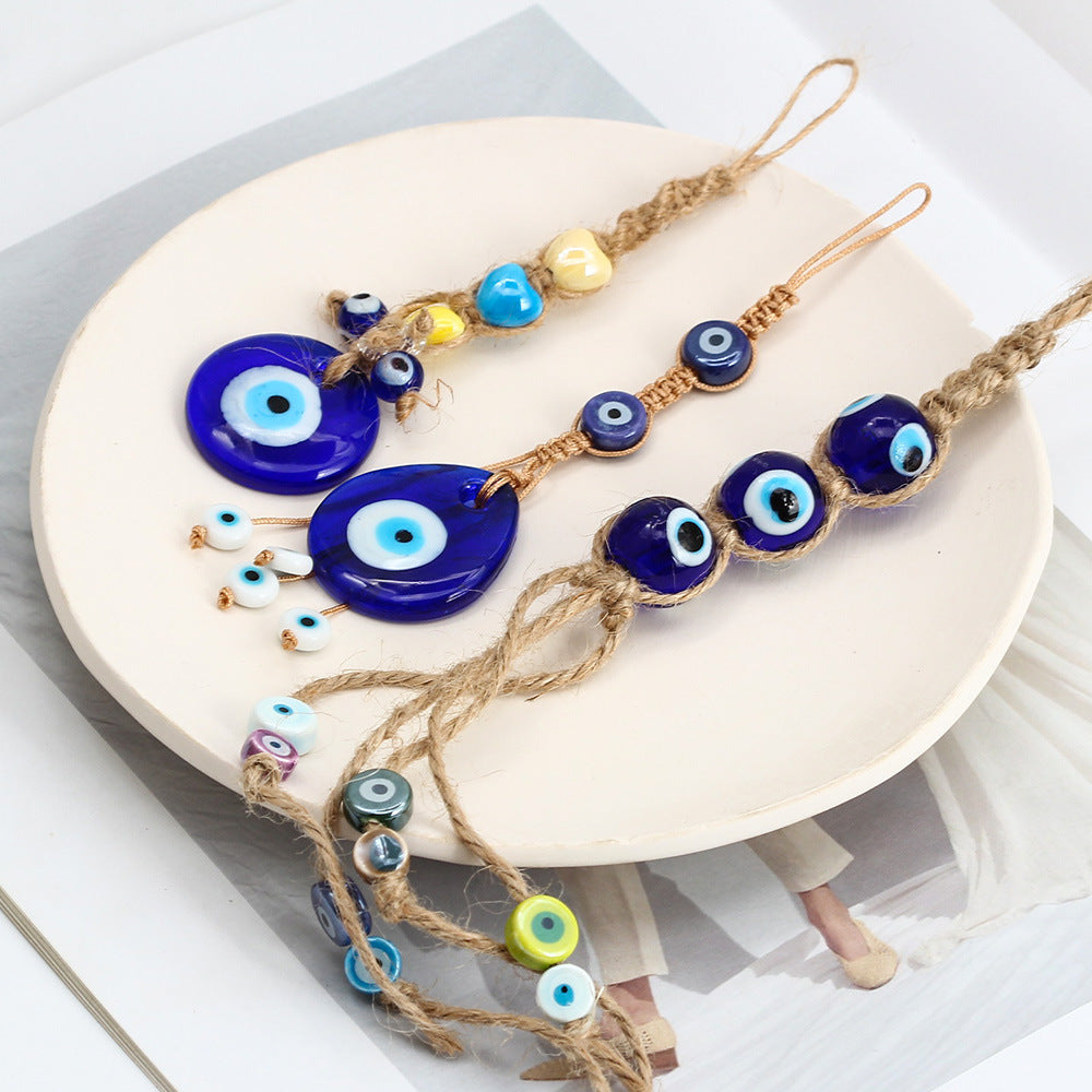 Olivenorma Blue Glass Evil Eye Car Pendant Ornament