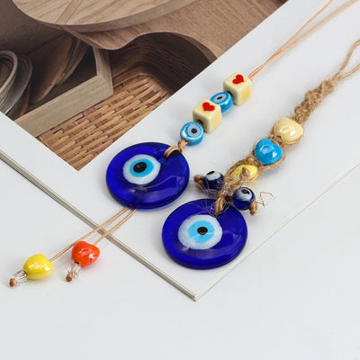 Olivenorma Blue Glass Evil Eye Car Pendant Ornament