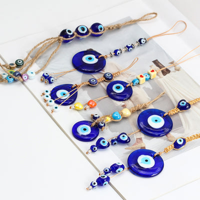 Olivenorma Blue Glass Evil Eye Car Pendant Ornament