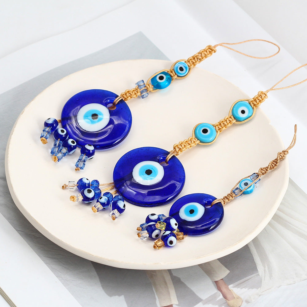 Olivenorma Blue Glass Evil Eye Car Pendant Ornament