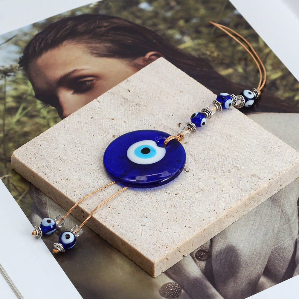 Olivenorma Blue Glass Evil Eye Car Pendant Ornament