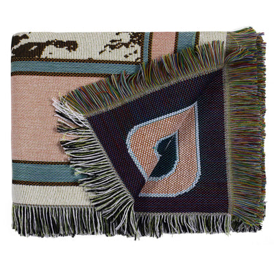 Olivenorma Tarot Card "THE STAR" Print Tassels Woven Blanket