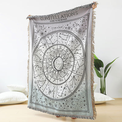 Olivenorma Zodiac Constellation Gradient Woven Blanket