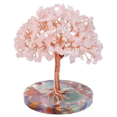 Olivenorma Round Agate Piece Base Healing Crystal Feng Shui Tree