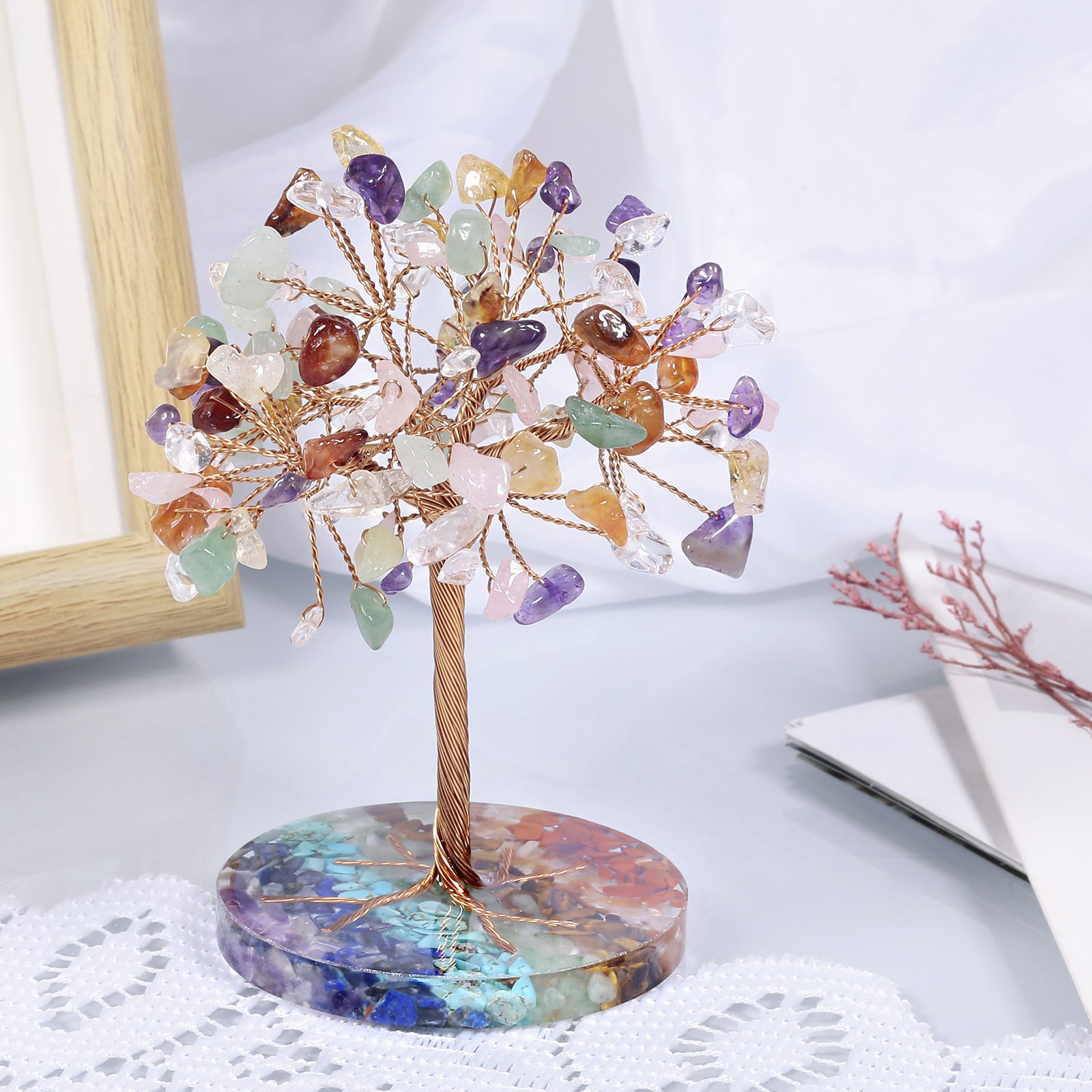 Olivenorma Chakra Gravel Round Base Feng Shui Tree – au.olivenorma