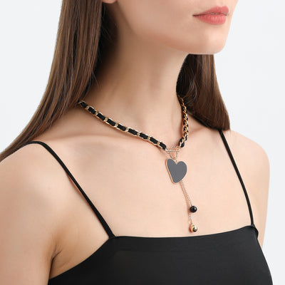 Olivenorma Black Wrap Velvet Choker Necklace