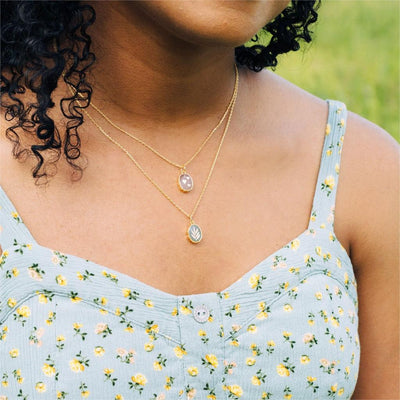 Olivenorma Natural Stone Butterfly Star Moon Necklace