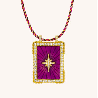 Olivenorma Tarot Card Braided Rope Necklace