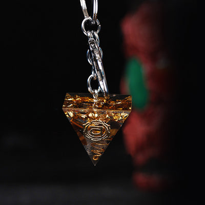 Olivenorma Chakra Healing Orgone Pyramid Energy Pendant Keychain  - Tiger Eye - image 13