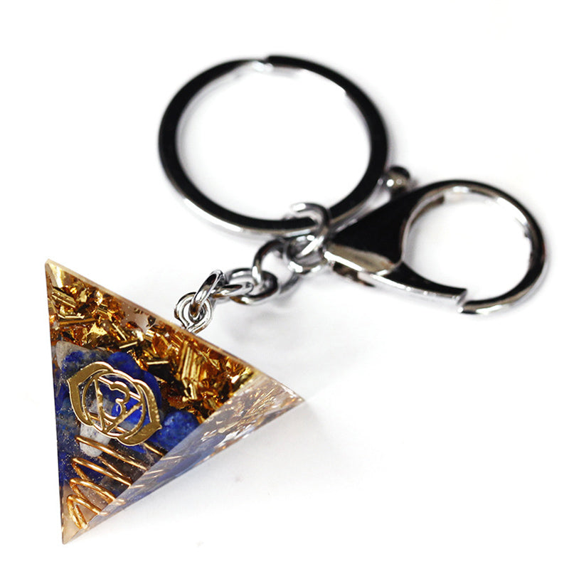 Olivenorma Chakra Healing Orgone Pyramid Energy Pendant Keychain