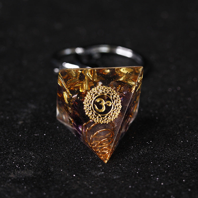 Olivenorma Chakra Healing Orgone Pyramid Energy Pendant Keychain  - image 1