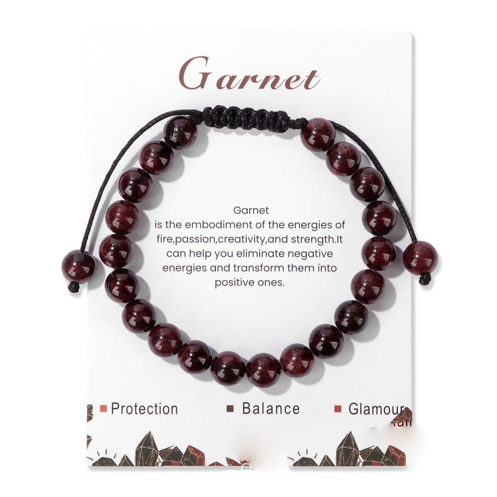 Olivenorma 8mm Natural Stone Handmade Adjustable Bracelet - image 22