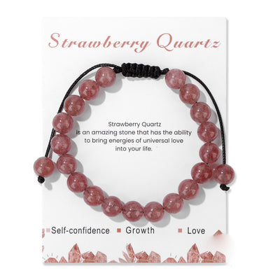 Olivenorma 8mm Natural Stone Handmade Adjustable Bracelet - image 30
