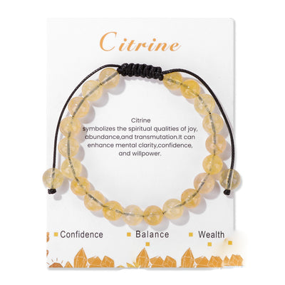 Olivenorma 8mm Natural Stone Handmade Adjustable Bracelet