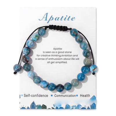 Olivenorma 8mm Natural Stone Handmade Adjustable Bracelet - image 46