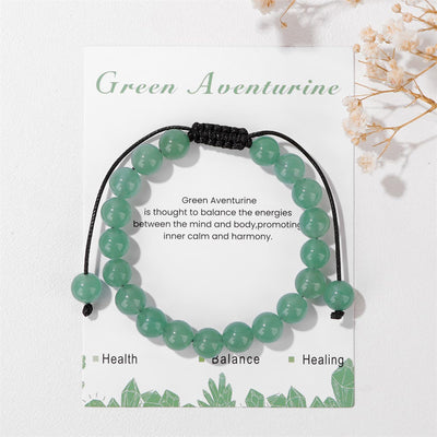 Olivenorma 8mm Natural Stone Handmade Adjustable Bracelet - image 54