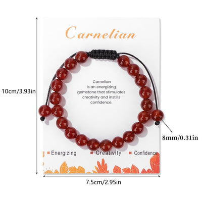 Olivenorma 8mm Natural Stone Handmade Adjustable Bracelet - image 4