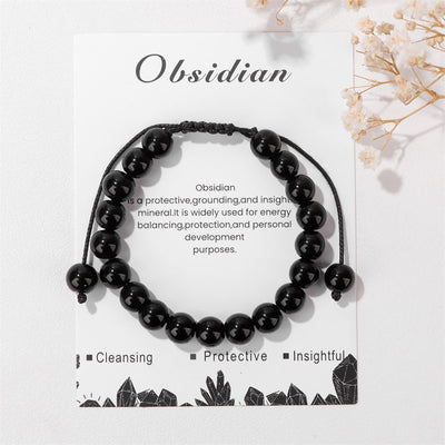 Olivenorma 8mm Natural Stone Handmade Adjustable Bracelet - image 53