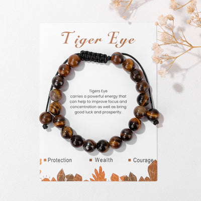 Olivenorma 8mm Natural Stone Handmade Adjustable Bracelet - image 57