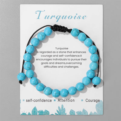 Olivenorma 8mm Natural Stone Handmade Adjustable Bracelet - image 58