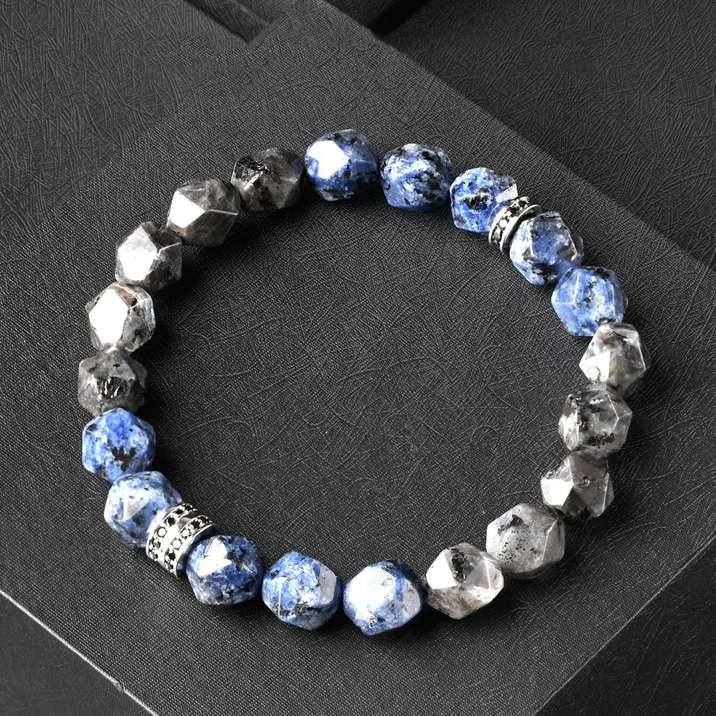 Olivenorma Natural Energy Stone Diamond-Shaped Faceted Adjustable Bracelet