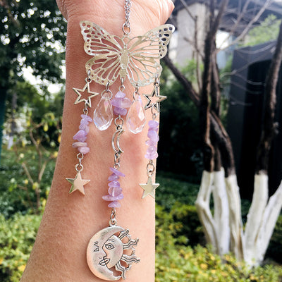 Olivenorma Suncatcher Butterfly Style Sun Moon Wind Chime