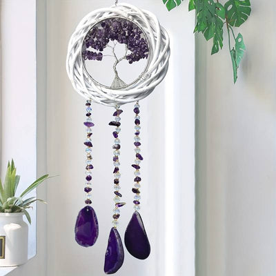 Olivenorma Tree Of Life Crystal Agate Wind Chime