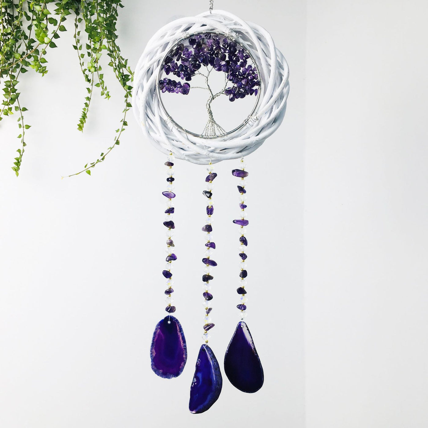 Olivenorma Tree Of Life Crystal Agate Wind Chime