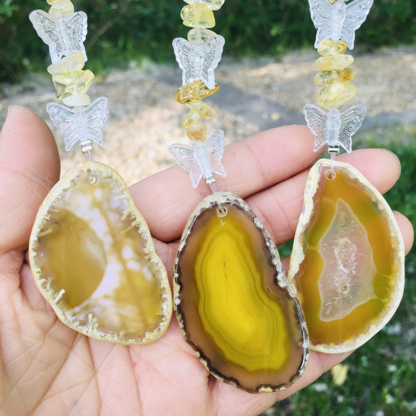 Olivenorma Tree Of Life Crystal Agate Wind Chime