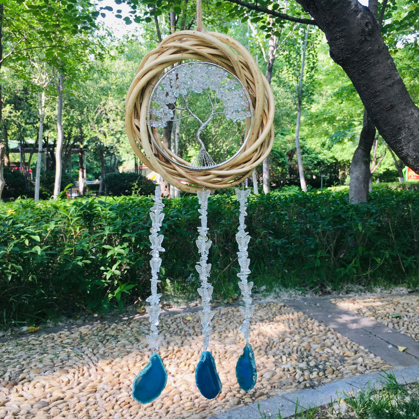 Olivenorma Tree Of Life Crystal Agate Wind Chime