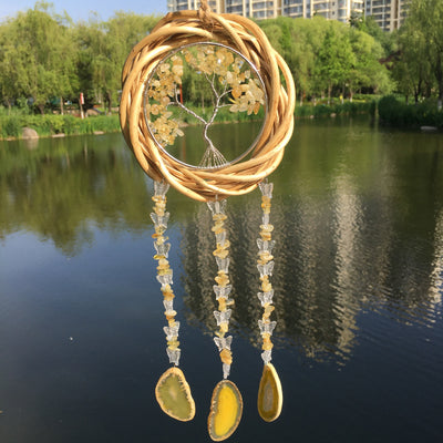 Olivenorma Tree Of Life Crystal Agate Wind Chime