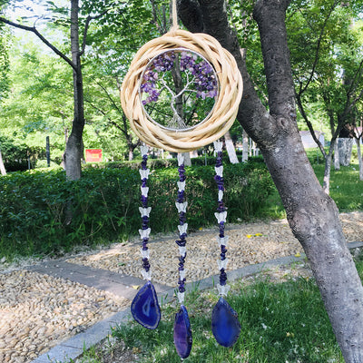 Olivenorma Tree Of Life Crystal Agate Wind Chime