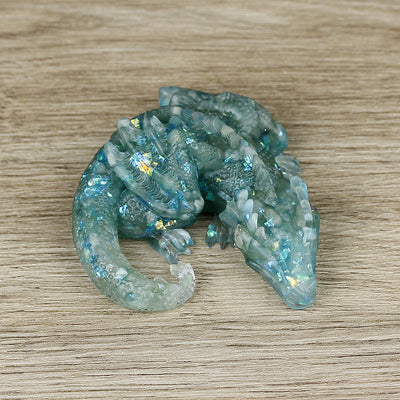 Olivenorma Natural Crystal Gravel Resin Glue Dragon Gemstone Decoration